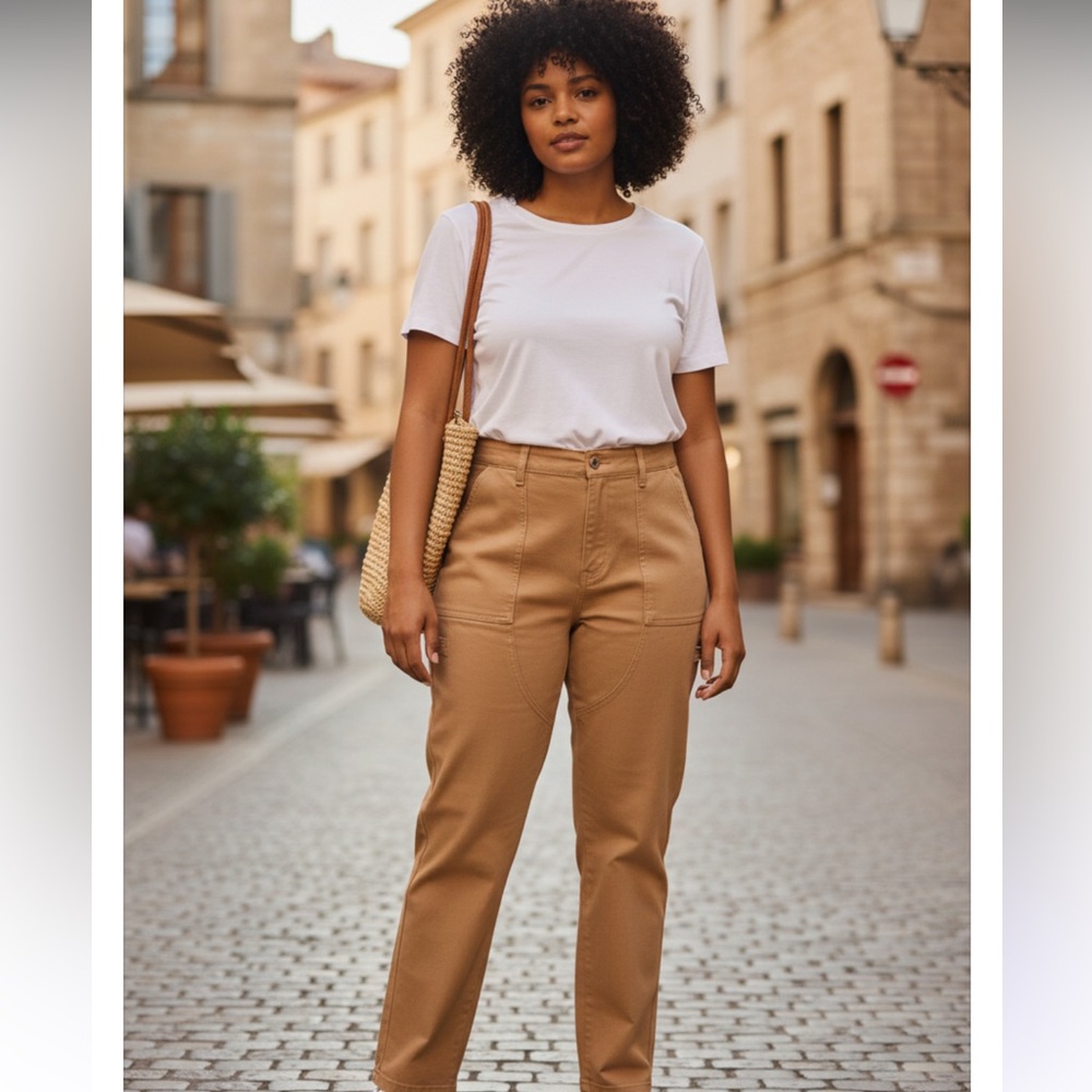 Knox rose women’s plus size xxl relaxed fit straight leg elastic waist pant NWT